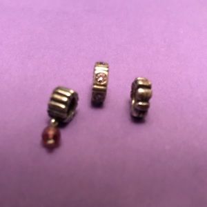 Lot of 3 authentic Pandora spacer Charms